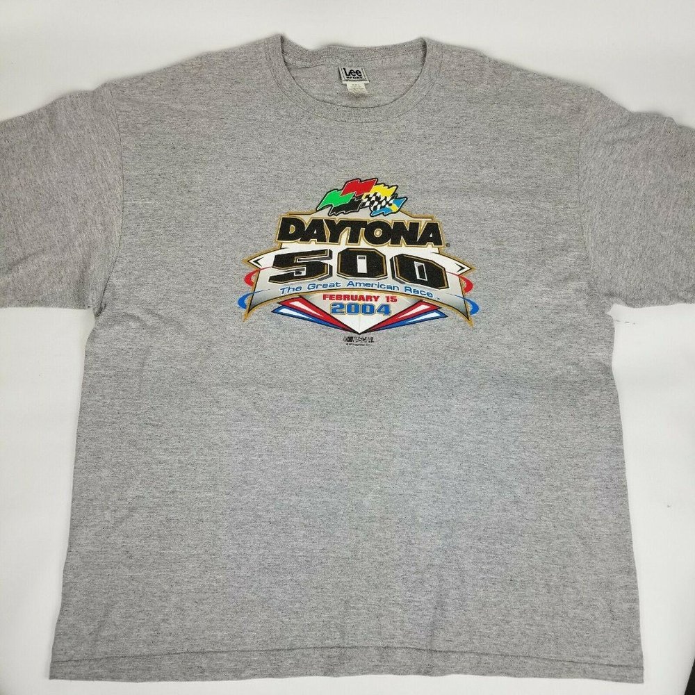 Vintage Nascar Daytona 500 T Shirt 2004 Gray XXL